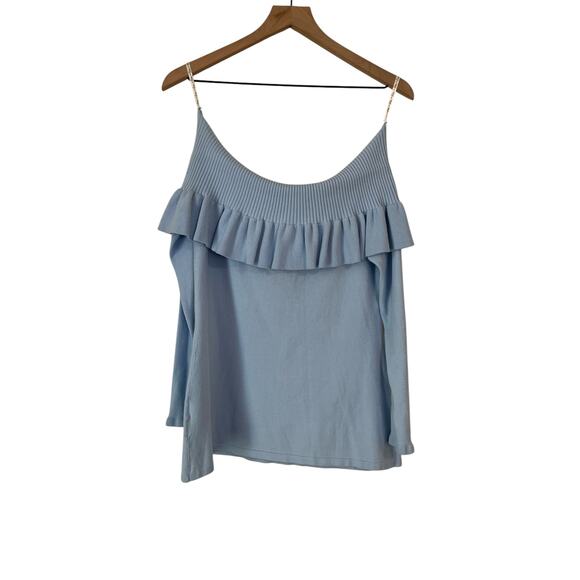 Lilly Pulitzer Blue Long Sleeve Off the Shoulder Siesta Sweater Size Large NWT - Picture 2 of 5